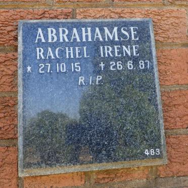 ABRAHAMSE Rachel Irene 1915-1987