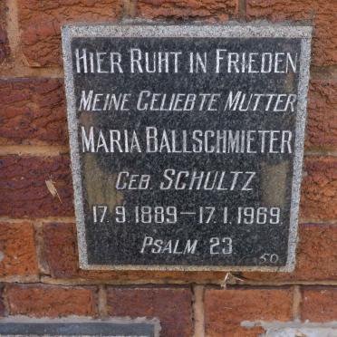 BALLSCHMIETER Maria nee SCHULTZ 1889-1969