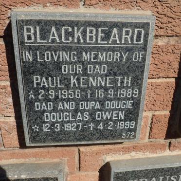 BLACKBEARD Douglas Owen 1927-1999 :: BLACKBEARD Paul Kenneth 1956-1989