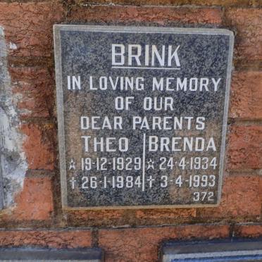 BRINK Theo 1929-1984 &amp; Brenda 1934-1993