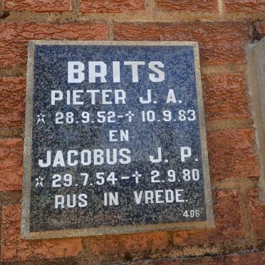 BRITS Pieter J.A. 1952-1983 :: BRITS Jacobus J.P. 1954-1980