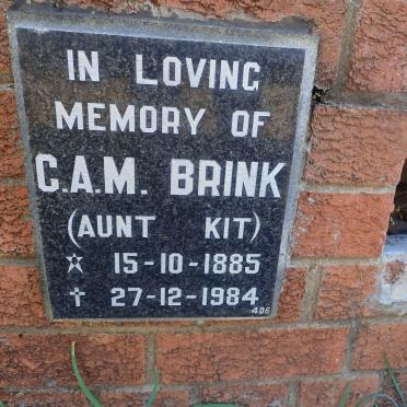 BRINK C.A.M. 1885-1984