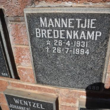 BREDENKAMP Mannetjie 1931-1994