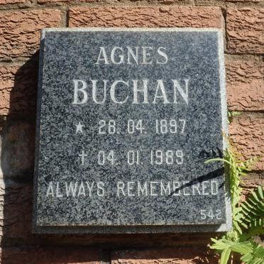 BUCHAN Agnes 1897-1989