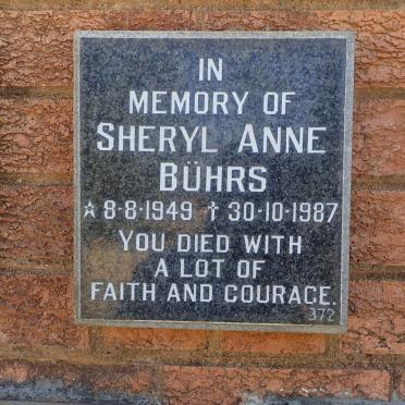 BUHRS Sheryl Anne 1949-1987