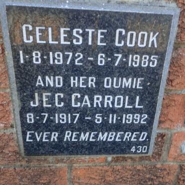CARROLL J.E.C. 1917-1992 :: COOK Celeste 1972-1985