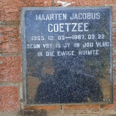 COETZEE Maarten Jacobus 1955-1987