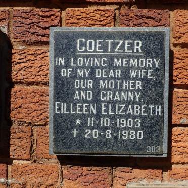 COETZER Eilleen Elizabeth 1903-1980