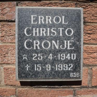 CRONJE Errol Christo 1940-1992