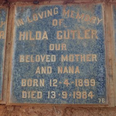 CUTLER Hilda 1899-1984
