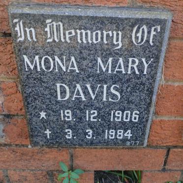 DAVIS Mona Mary 1906-1984