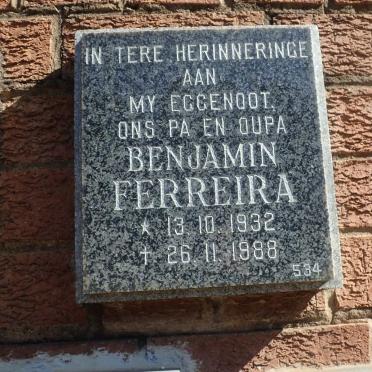 FERREIRA Benjamin 1932-1988