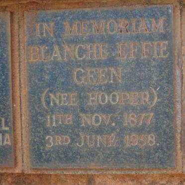 GEEN Blanche Effie nee HOOPER 1877-1958