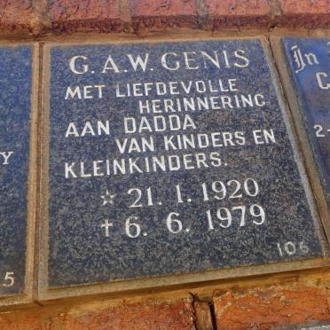 GENIS G.A.W. 1920-1979