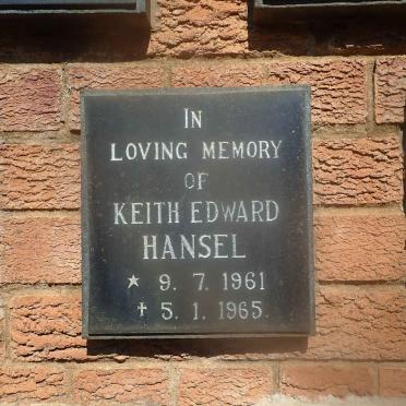 HANSEL Keith Edward 1961-1965