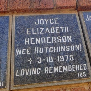 HENDERSON Joyce Elizabeth nee HUTCHINSON -1975