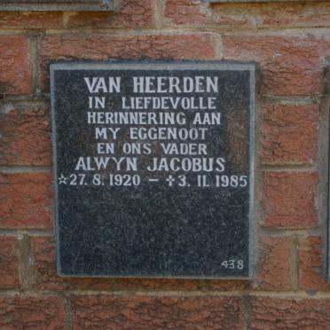 HEERDEN Alwyn Jacobus, van 1920-1985