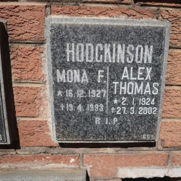HODGKINSON Alex Thomas 1924-2002 &amp; Mona F. 1927-1993