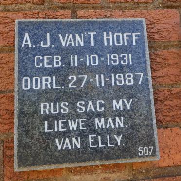 HOFF A.J., van'T 1931-1987