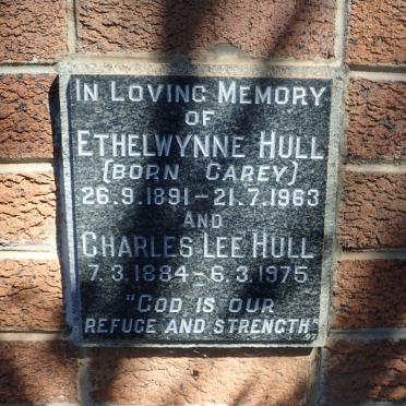 HULL Charles Lee 1884-1975 &amp; Ethelwynne CAREY 1891-1963