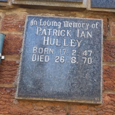 HULLEY Patrick Ian 1947-1970