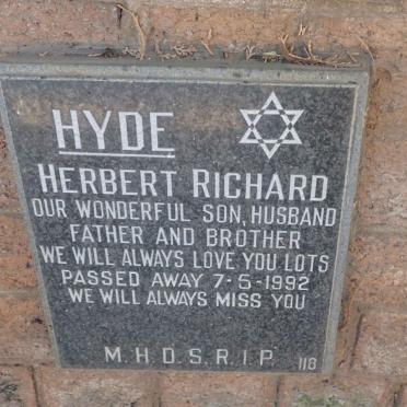 HYDE Herbert Richard -1992
