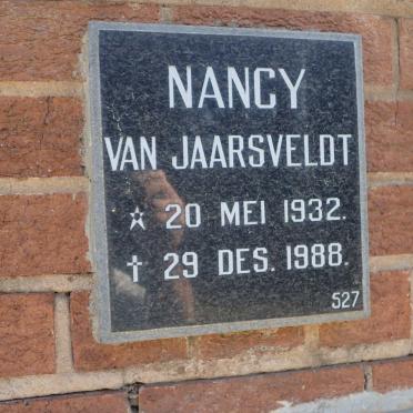 JAARSVELDT Nancy, van 1932-1988