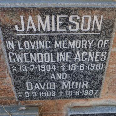 JAMIESON David Moir 1903-1987 &amp; Gwendoline Agnes 1904-1981