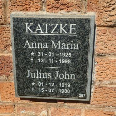 KATZKE Julius John 1919-1980 &amp; Anna Maria 1925-1998