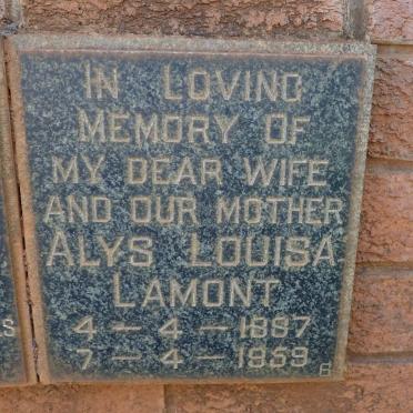 LAMONT Alys Louisa 1887-1959