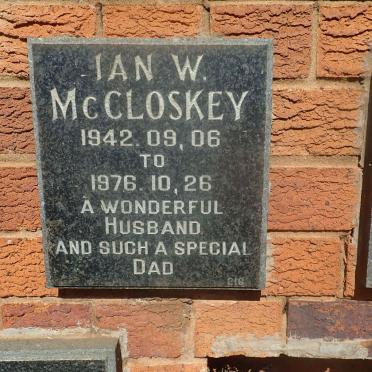 MCCLOSKEY Ian W. 1942-1976