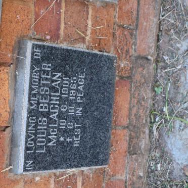 MCLAGHLAN Louis Bester 1901-1965