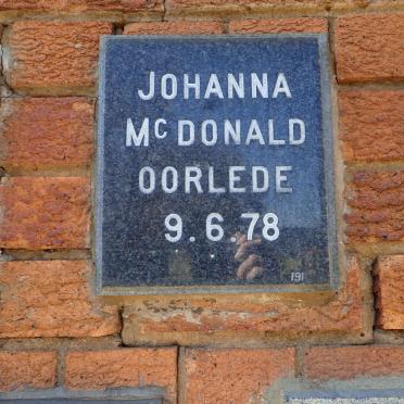 MCDONALD Johanna -1978