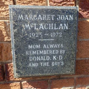 MCLACHLAN Margaret Joan 1925-1972