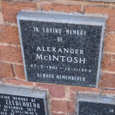 MCINTOSH Alexander 1901-1973