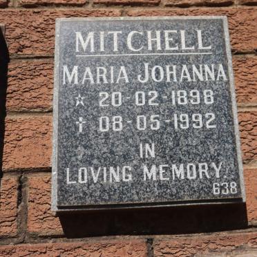MITCHELL Maria Johanna 1898-1992