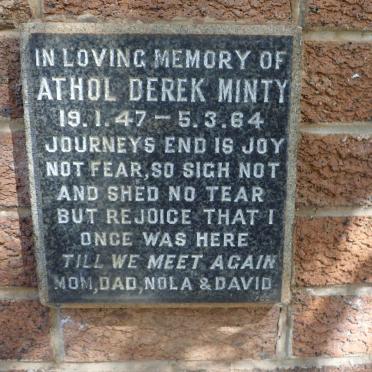MINTY Athol Derek 1947-1964
