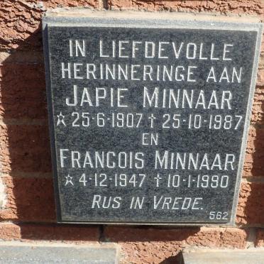 MINNAAR Japie 1907-1987 :: MINNAAR Francois 1947-1990