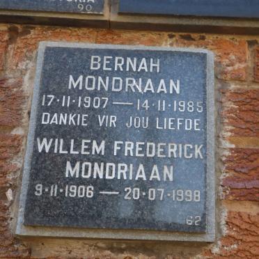 MONDRIAAN Willem Frederick 1906-1998 &amp; Bernah 1907-1985