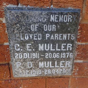 MULLER C.E. 1911-1976 &amp; P.D. 1913-2001