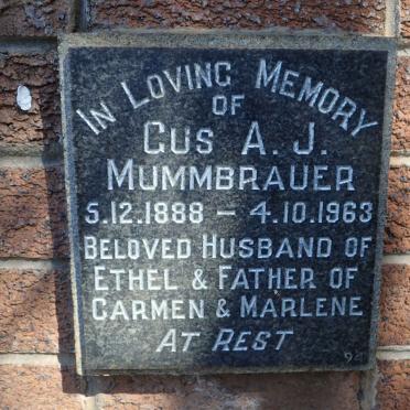 MUMMBRAUER Gus. A.J. 1888-1963