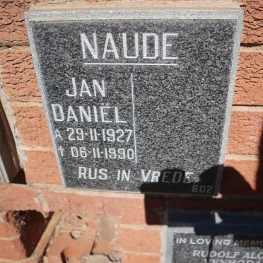 NAUDE Jan Daniel 1927-1990