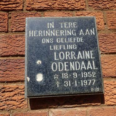 ODENDAAL Lorraine 1952-1977