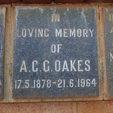 OAKES A.C.G. 1878-1964