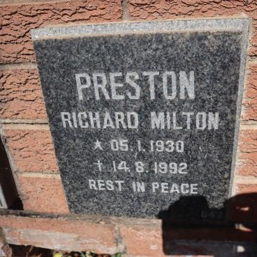 PRESTON Richard Milton 1930-1992