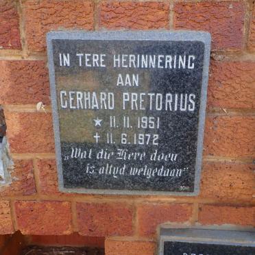 PRETORIUS Gerhard 1951-1972