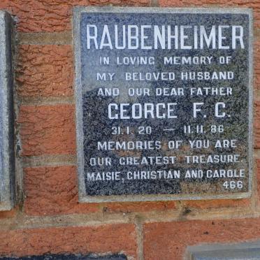 RAUBENHEIMER George F.C. 1920-1986