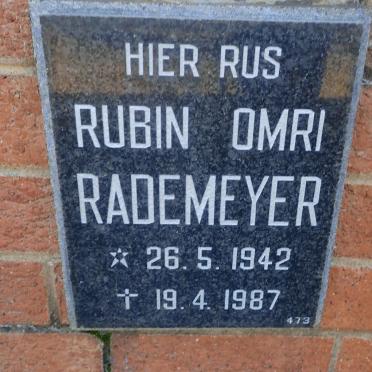 RADEMEYER Rubin Omri 1942-1987