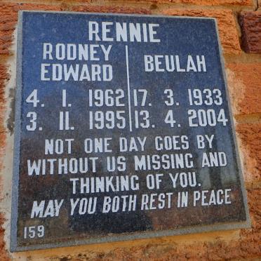 RENNIE Beulah 1933-2004 :: RENNIE Rodney Edward 1962-1995