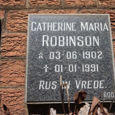 ROBINSON Catherine Maria 1902-1991